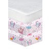 3 Pack Crib Fitted Sheets - 2 Pcs 100% Cotton
