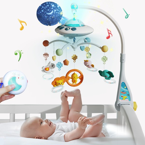 Baby Crib Mobile with Music and Lights - Mobile for