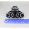 matte Blackhair clip plastic 3 3/8 inches long big barrette