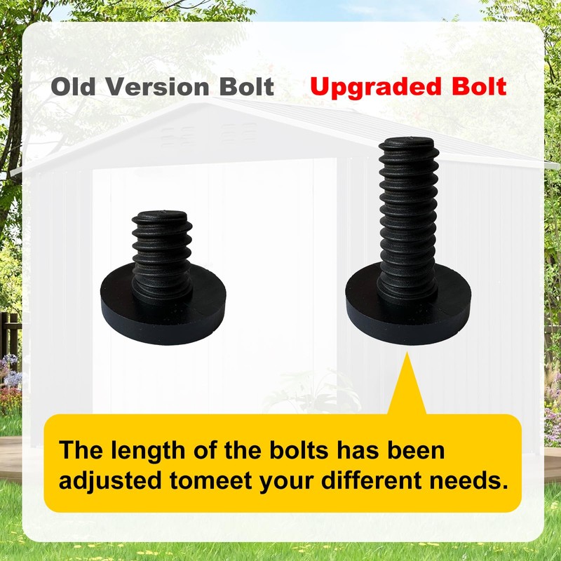 20 PCS Long Bolts Compatible with Suncast Storage Sheds Sheds