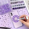 ASTARON Purple Resin Rhinestones for Crafting, 2mm-6mm Mixed Flatback Resin
