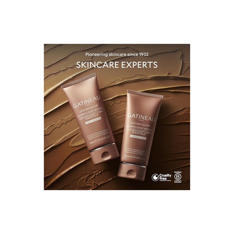 GATINEAU Golden Glow Blurring Body Bronze + Reusable Mitt Bundle