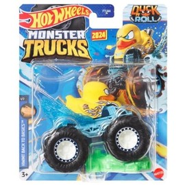 Hot Wheels Monster Trucks New for 2024 1:64 Scale (Duck N' Roll HWMT Back to Basics 1/7)