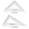 Coopay Large Triangle Ruler Set Square, 30/60 and 45/90 Degrees,