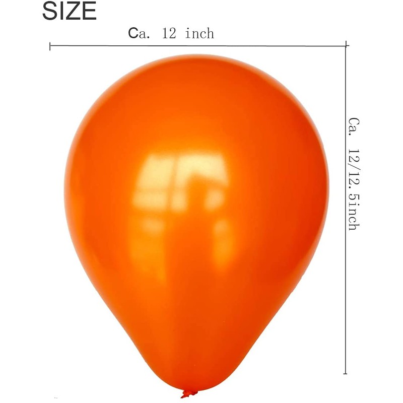 Generic Pack of 50 Latex 12 Inches Orange Balloons, Metallic