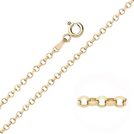 Old English Jewellers 9ct Yellow Gold on Silver Belcher Chain Necklace 2.5mm - 16" 18" 20" 22" 24" 26" 30" (22)