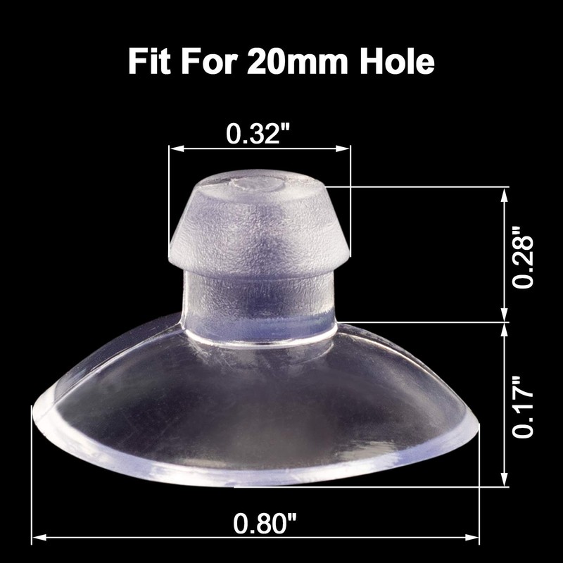 ANCIRS 30 Pack 20mm Suction Cups for Glass Table Tops,