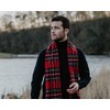 Glen Isla 100% Cashmere Scarf Tartan Royal Stewart Red -