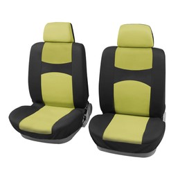 X AUTOHAUX Universal Front Car Truck Seat Cover Kit Protector Pad Black Yellow
