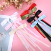 8 PCS Silky Satin Hair Bows Clips, Ribbon Pink Hair