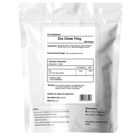 UKHealthHouse Zinc Citrate - 15mg x 1000 - High Strength - Healthy Hair, Skin, Nails, Vision & Hormone Balance - Vegetarian & Vegan - General Health