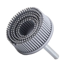 2Inch Bristle Disc Emery Rubber Abrasive Brush Polishing Grinding Wheel for Burr Rust Removal(White 120#)