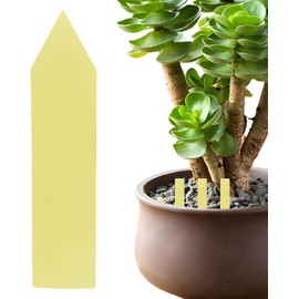 500 etiquetas de plástico para plantas, impermeables, marcadores de plantas de jardín para plantas al aire última intervensión, etiquetas de nombre de plantas para plántulas (amarillo, 10 x 2 cm)