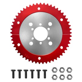 VCUJSUC 53T Split Sprocket Adapter with Sprocket for Universal Mini Bike Go Kart(Silver)