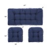 Blytieor Outdoor 3 Piece Settee Cushion Set, Patio Wicker Cushions