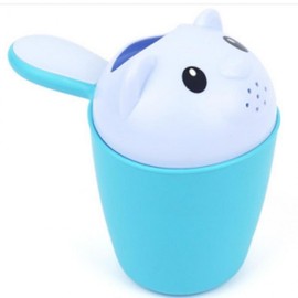 Cute Baby Bath Ladle with Lid and Handle for Shower Blue Water Scoop 5ea
