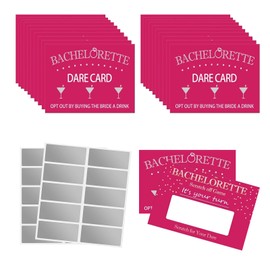 CAMOSE Hen Party Games DIY Scratch Off Dare Cards,Fun Hen Party Accessories- 20 Sheets Bachelorette Party Games Kit for Girls Night Out Party (He Do)