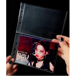 PinezOne Transparent Refills, A5, 6 Holes, Transparent, 2 Pockets, Horizontal Type, Set of 10