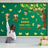 Harloon 50 Pcs Jungle Monkey Bulletin Board Set Monkey Cutouts