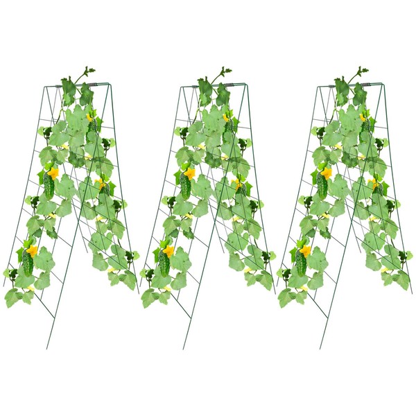 3 Packs 23.6" W x 54" H Foldable Cucumber Trellis,