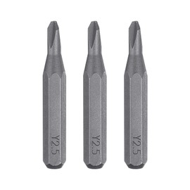 HARFINGTON 3pcs Y2.5 Tri Wings Screwdriver Bit 5/32" Hex Shank 28mm Length Magnetic 3 Point Y-Shaped Head Hex Bits S2 Steel Screw Driver Bit for Electric Manual Screwdrivers Precision Repair