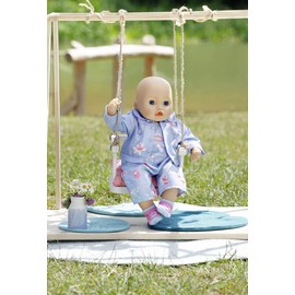 Baby Annabell Active Deluxe Jeans Outfit, Blue Pink Jeans with Denim Jacket, White Blouse and Socks for 43 cm Dolls, 705643 Zapf Creation