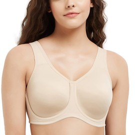 Wacoal womens Full Figure Underwire sports bras, Sand, 42DD US