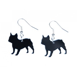 Pug Earrings Miniblings Dog French Bulldog Animal pet frenchies best friend Lasercut