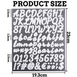 Silver Foil Letter Number Stickers for Scrapbooking, 4 Sheets 2.5cm Alphabet Number Stickers for Crafting Mailbox Decorating Business Address Number Window
