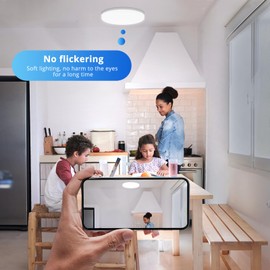 Combuh Ceiling Light LED 48 W 4320 LM Easy to Install Suitable for Modern Bedroom Living Room Kitchen Round Diameter 30 cm