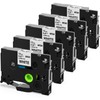 5 Pack Compatible with Brother Label Maker Tape P Touch