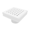 SereneDrains Matte White 4 Inch Stainless Steel 2 Inch Shower
