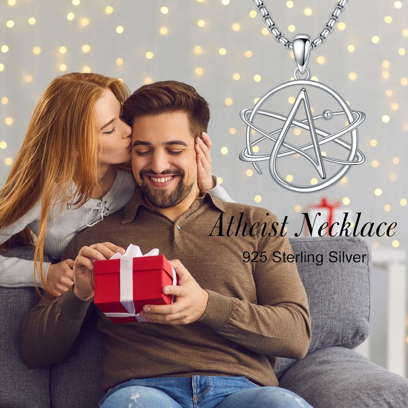 ROMANTICWORK Cross Necklace for Men 925 Sterling Silver Three Nail