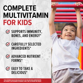 10X Health Children’s Methylated Multivitamin Gummies - 60 Count Kids Multivitamin Gummies, Complete Daily Nutrition - Immunity, Bones & Energy - Strawberry Watermelon Flavor