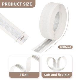 SQIKUQK 100 Feet by 2 Inch Reinforced Corner Drywall Tape - Inside & Outside Corner Tape for Wall Crack Repair