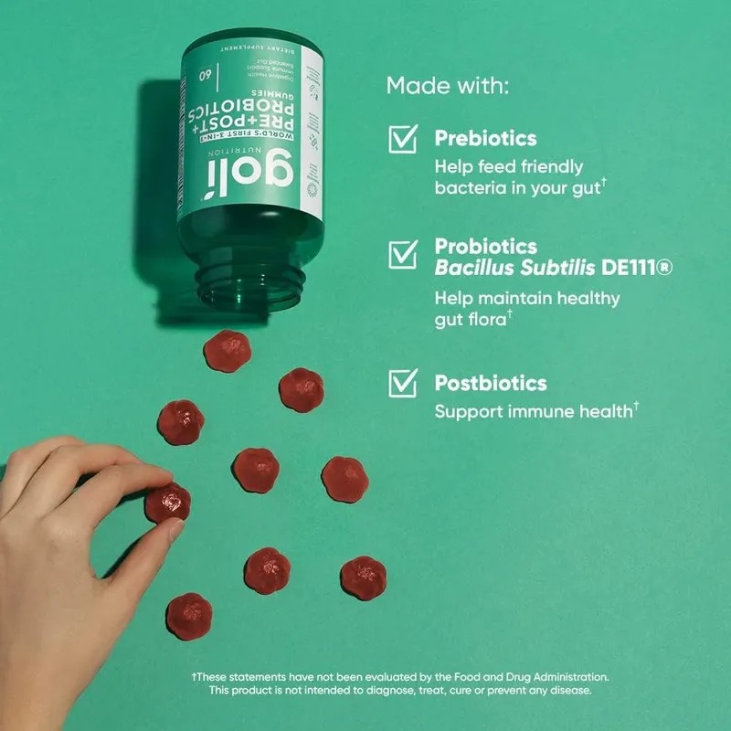 Goli Pre Post Probioticos 60 Gomitas Sabor Frutos Rojos