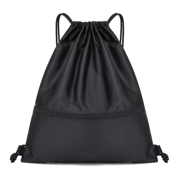 ZCSOWE 1 pièce 45 5 x 37 cm sac à dos avec cordon de serrage sac de sport sac de sport bagur femme et homme avec poche intérieure pour le sport et le yoga (noir)