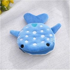 Cartoon Cute Whale Shark Coin Purse Kawaii Wallet Portable Plush Coin Bag Key Earphone Coin Organizer Pouch Zipper Bag Kids Gift