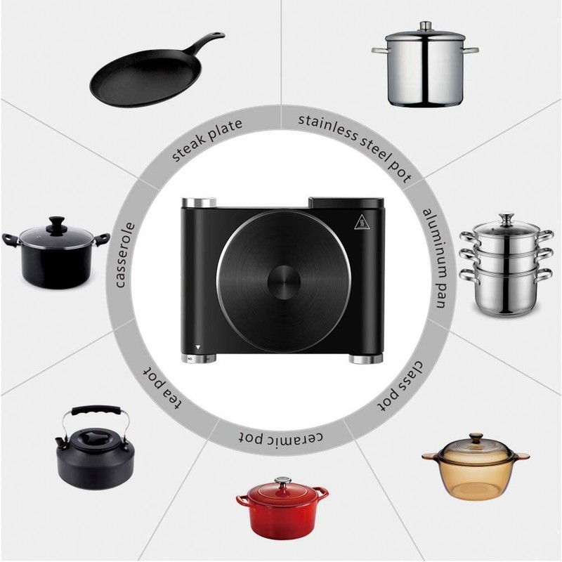 Cusimax Hot Plate Electric Burner Single Burner Cast Iron hot