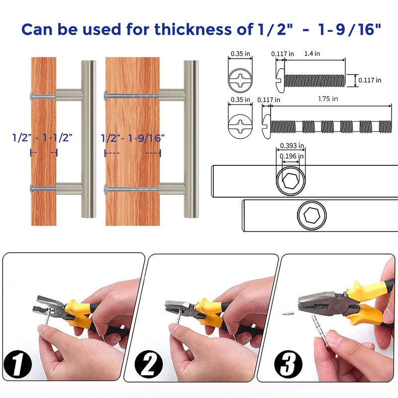 Ravinte 2 Pack 5'' Cabinet Pulls Brushed Nickel Stainless Steel