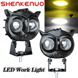 QUAYUB LED Work Light Bar Spot Headlight Driving Yellow White Pod Fog Offroad Truck SUV