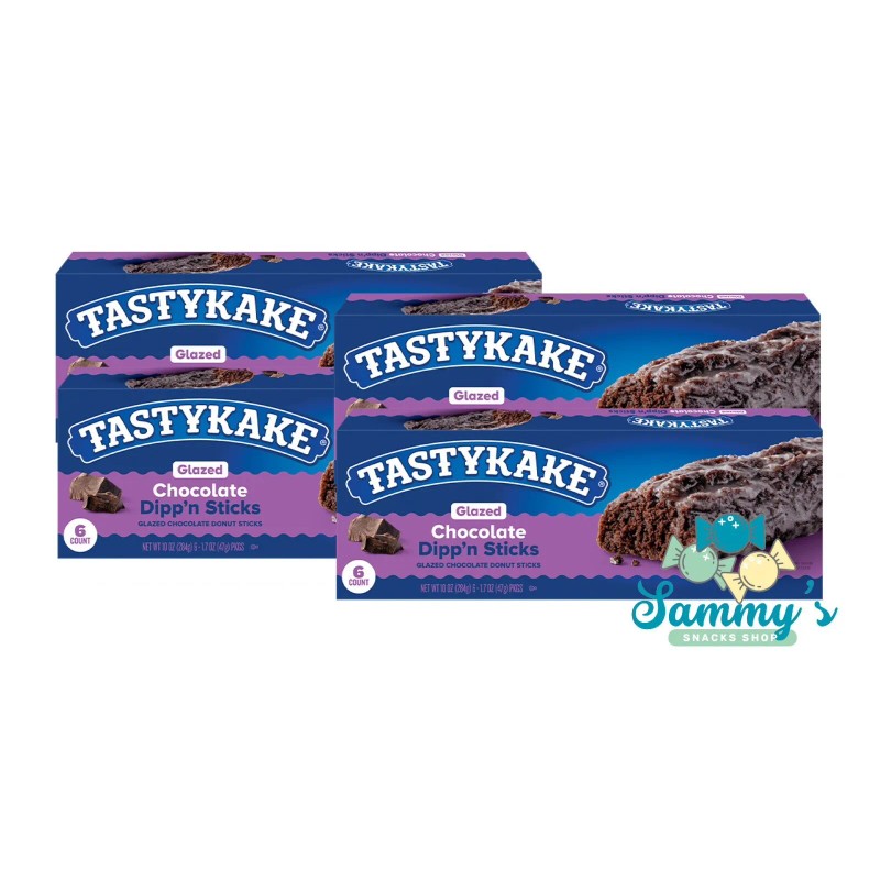 Tastykake Glazed Chocolate Dipp’n Sticks 4 Boxes