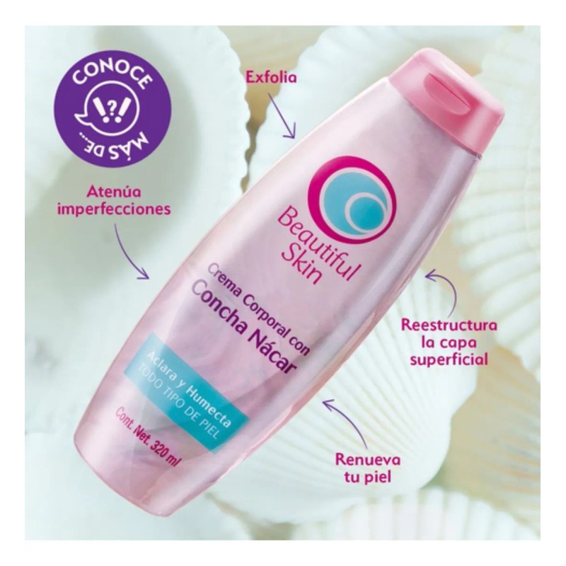 Arabela Crema Corporal Concha Nacar Aclarante Pack Piezas Neutra