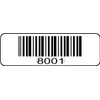 1000 Numbered Labels, Pre Printed Serial Barcodes 1-1/2" x 1/2"