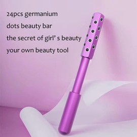 Betypura 24-Stone Facial Roller - Cooling Face & Neck Massager Tool for Skin Rejuvenation | 360° Contouring with Germanium Stones & Aircraft Aluminum | Portable 7.6" Beauty Roller