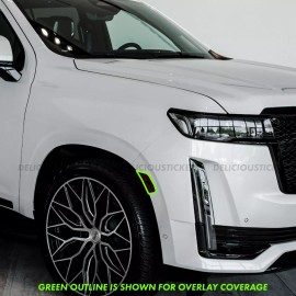 Deliciousticker For Escalade 2021-2024 Front Side Markers Decals SMOKE Overlay Tint Vinyl Precut