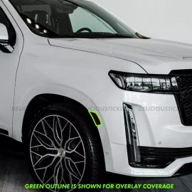 Deliciousticker For Escalade 2021-2024 Front Side Markers Decals SMOKE Overlay Tint Vinyl Precut