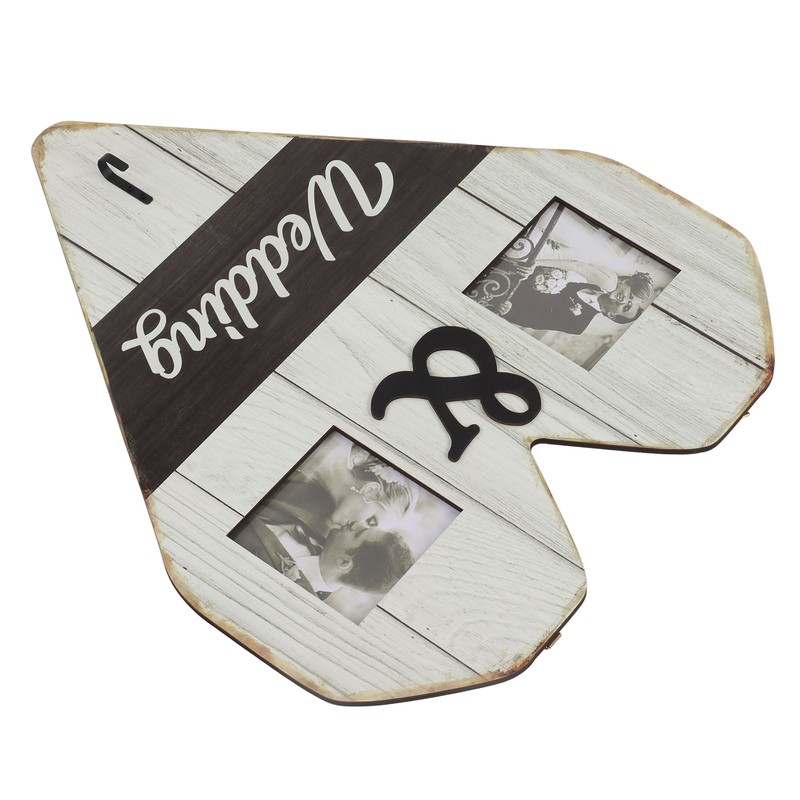 Wood Wedding Picture Frame Key Hook Wall Hanging Decoration Love