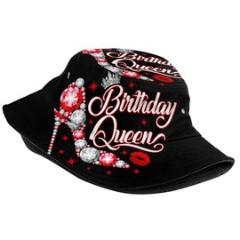 Birthday Queen Bucket Hat for Women Men Birthday Fisherman Hat Fashion Summer Travel Beach Sun Caps