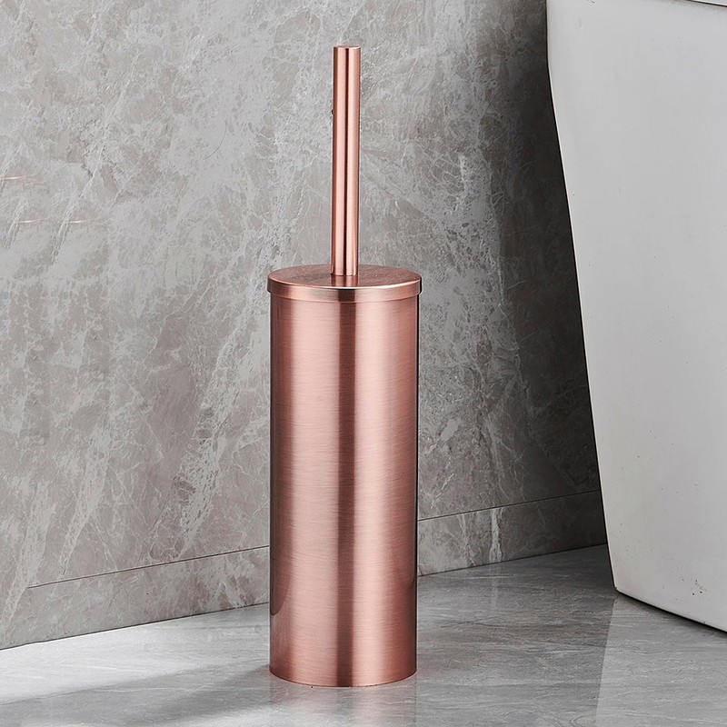 FALANGSHI FR07 Stainless Steel Toilet Brush and Holder Set, Brushed